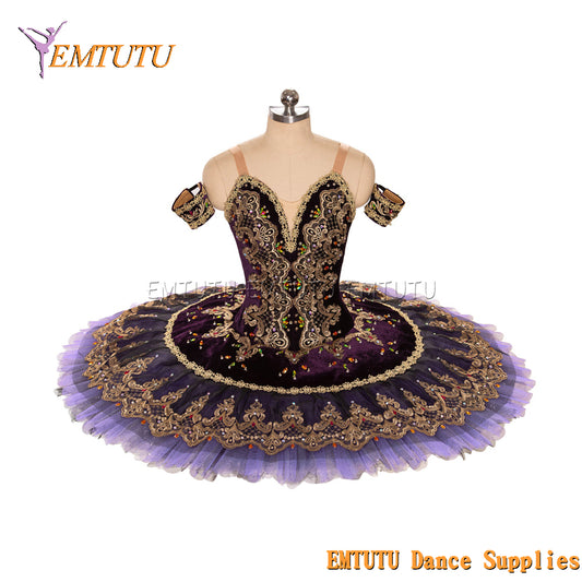 EM1441 EMTUTU Women Girls Professional Ballet Tutu  Black Ballet Pancake Tutu Performance Classical Ballet Tutu