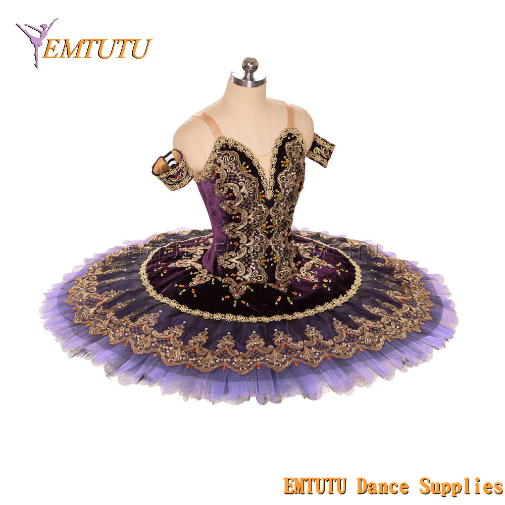 EM1441 EMTUTU Women Girls Professional Ballet Tutu  Black Ballet Pancake Tutu Performance Classical Ballet Tutu