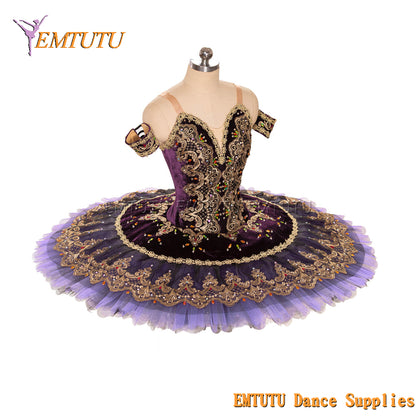 EM1441 EMTUTU Women Girls Professional Ballet Tutu  Black Ballet Pancake Tutu Performance Classical Ballet Tutu