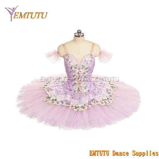 EM1443 EMTUTU Women Girls Professional Ballet Tutu Pink Ballet Pancake Tutu Performance Classical Ballet Tutu