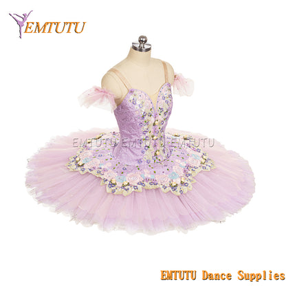 EM1443 EMTUTU Women Girls Professional Ballet Tutu Pink Ballet Pancake Tutu Performance Classical Ballet Tutu