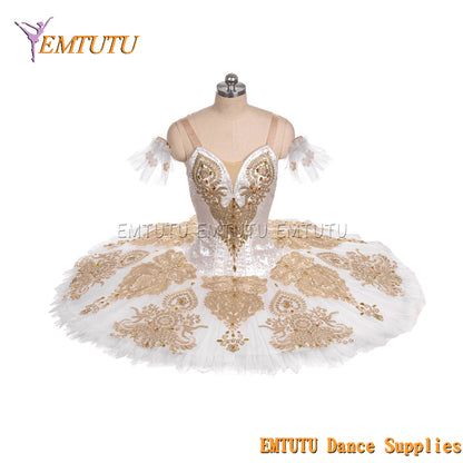 EM1448 EMTUTU Women Girls Professional Ballet Tutu Green Ballet Pancake Tutu Performance Classical Ballet Tutu
