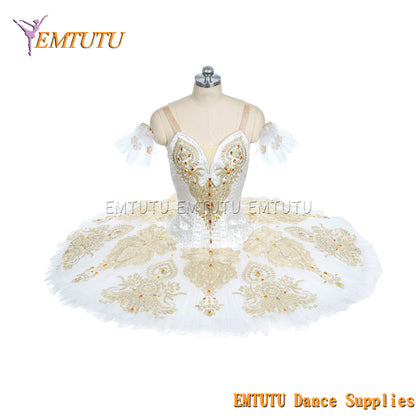 EM1448 EMTUTU Women Girls Professional Ballet Tutu Green Ballet Pancake Tutu Performance Classical Ballet Tutu