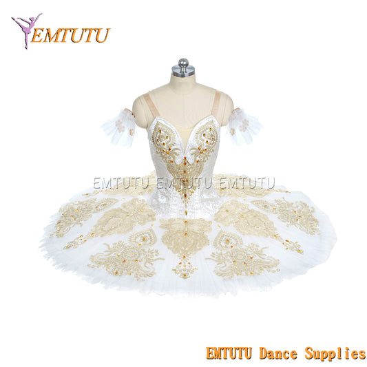 EM1448 EMTUTU Women Girls Professional Ballet Tutu Green Ballet Pancake Tutu Performance Classical Ballet Tutu