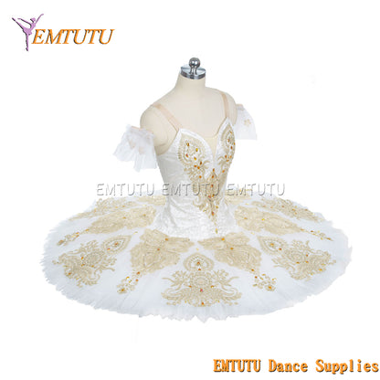 EM1448 EMTUTU Women Girls Professional Ballet Tutu Green Ballet Pancake Tutu Performance Classical Ballet Tutu