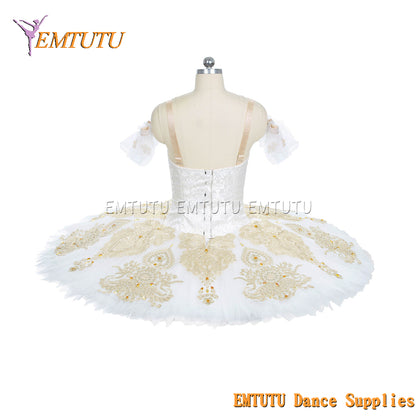 EM1448 EMTUTU Women Girls Professional Ballet Tutu Green Ballet Pancake Tutu Performance Classical Ballet Tutu