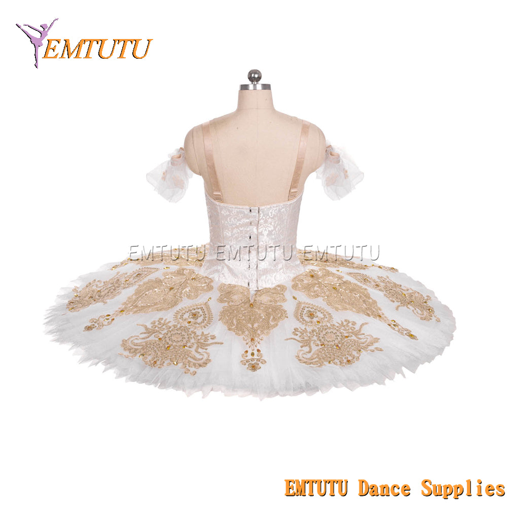 EM1448 EMTUTU Women Girls Professional Ballet Tutu Green Ballet Pancake Tutu Performance Classical Ballet Tutu