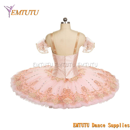 EM1458 EMTUTU Women Girls Professional Ballet Tutu Pink Ballet Pancake Tutu Performance Classical Ballet Tutu