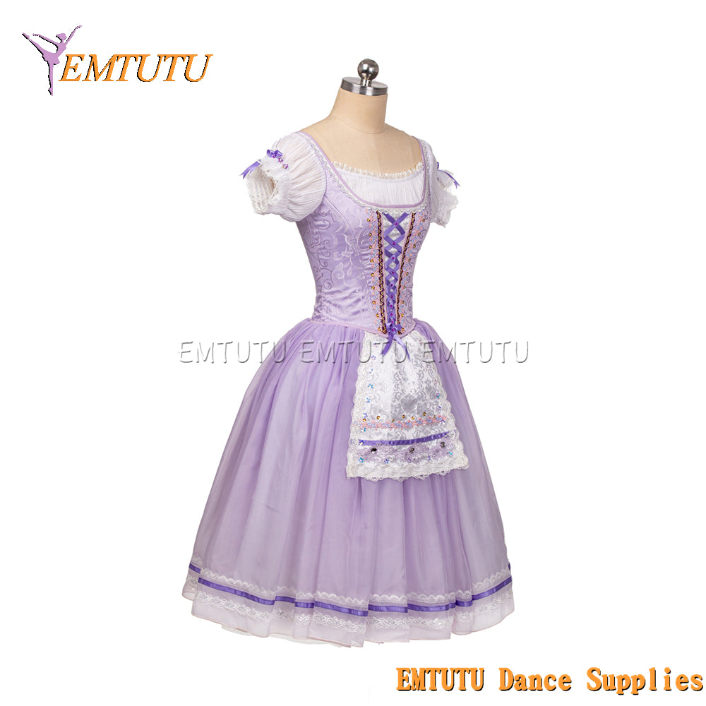 EM1461 EMTUTU Purple long skirt Stage Costume Romantic Tutu Ballet Dress for Girls