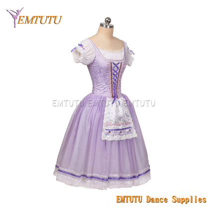 EM1461 EMTUTU Purple long skirt Stage Costume Romantic Tutu Ballet Dress for Girls