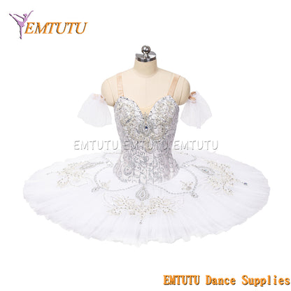 EM1463 EMTUTU Women Girls Professional Ballet Tutu Purple Black Ballet Pancake Tutu Performance Classical Ballet Tutu