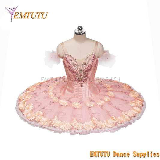 EM1464 EMTUTU Women Girls Professional Ballet Tutu Pink Ballet Pancake Tutu Performance Classical Ballet Tutu