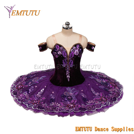EM1465 EMTUTU Women Girls Professional Ballet Tutu Pink Ballet Pancake Tutu Performance Classical Ballet Tutu