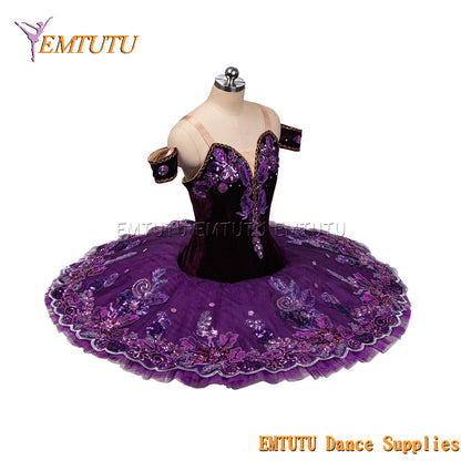 EM1465 EMTUTU Women Girls Professional Ballet Tutu Pink Ballet Pancake Tutu Performance Classical Ballet Tutu