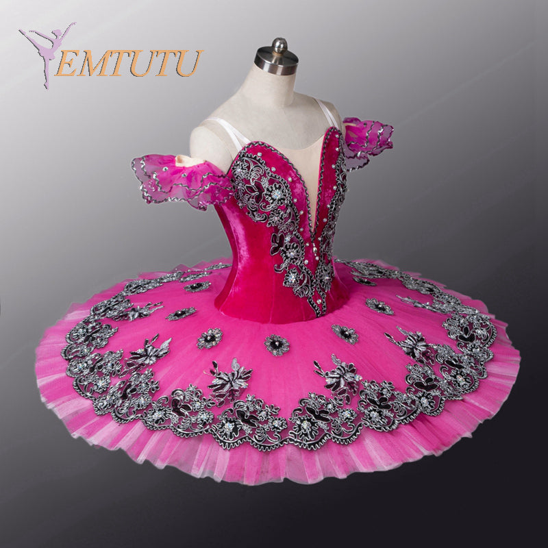 EM1055 EMTUTU Women professional ballet tutu Green Tutus competition ballerina ballet stage costume Concert Performance pancake tutus
