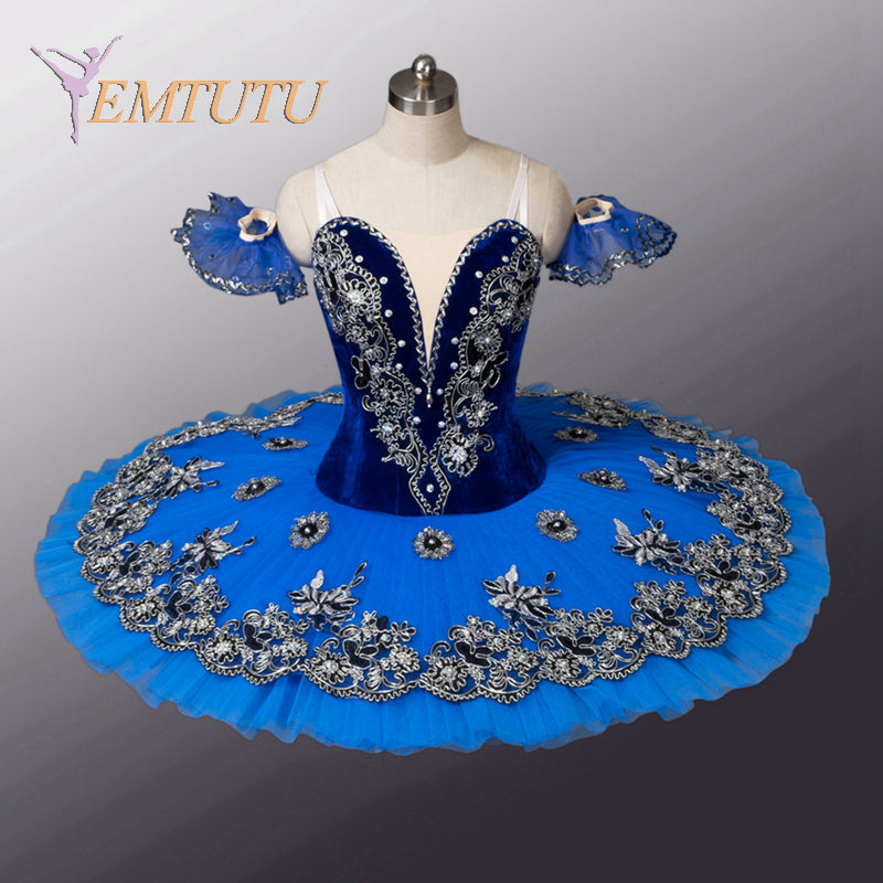 EM1055 EMTUTU Women professional ballet tutu Green Tutus competition ballerina ballet stage costume Concert Performance pancake tutus