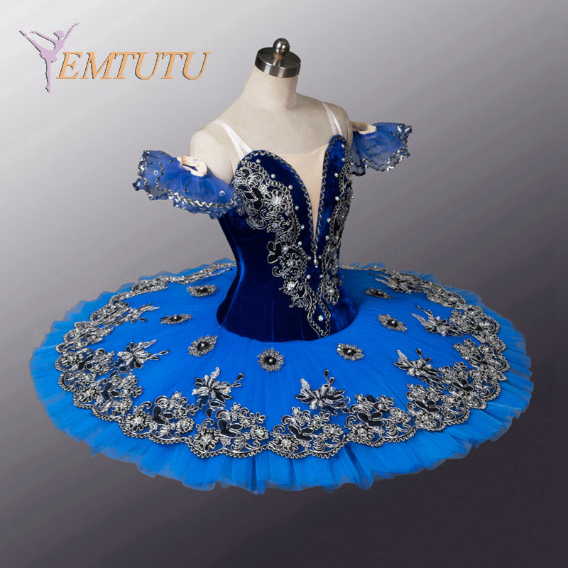 EM1055 EMTUTU Women professional ballet tutu Green Tutus competition ballerina ballet stage costume Concert Performance pancake tutus