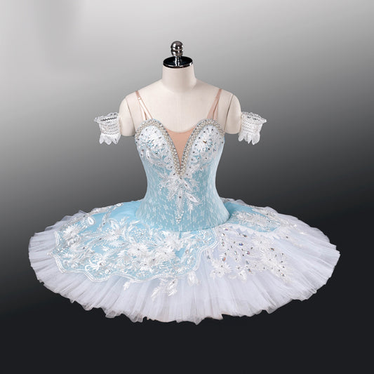 EM1254 EMTUTU Adult Professional Ballet Tutu Blue White Nutcracker Performance Pancake Tutus Ballet Stage Costume Women