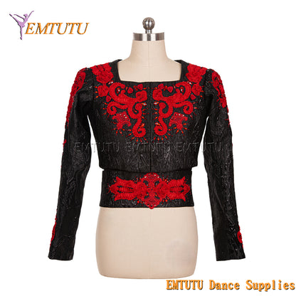 EM029 EMTUTU Customized Men's Ballet Tunic Professional Ballet Costumes for Male Long Sleeve Ballet Jacket for performance
