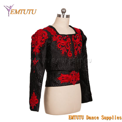 EM029 EMTUTU Customized Men's Ballet Tunic Professional Ballet Costumes for Male Long Sleeve Ballet Jacket for performance