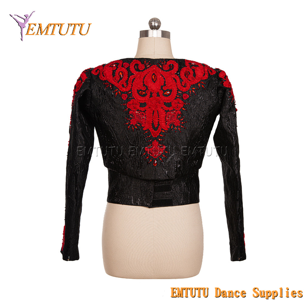 EM029 EMTUTU Customized Men's Ballet Tunic Professional Ballet Costumes for Male Long Sleeve Ballet Jacket for performance