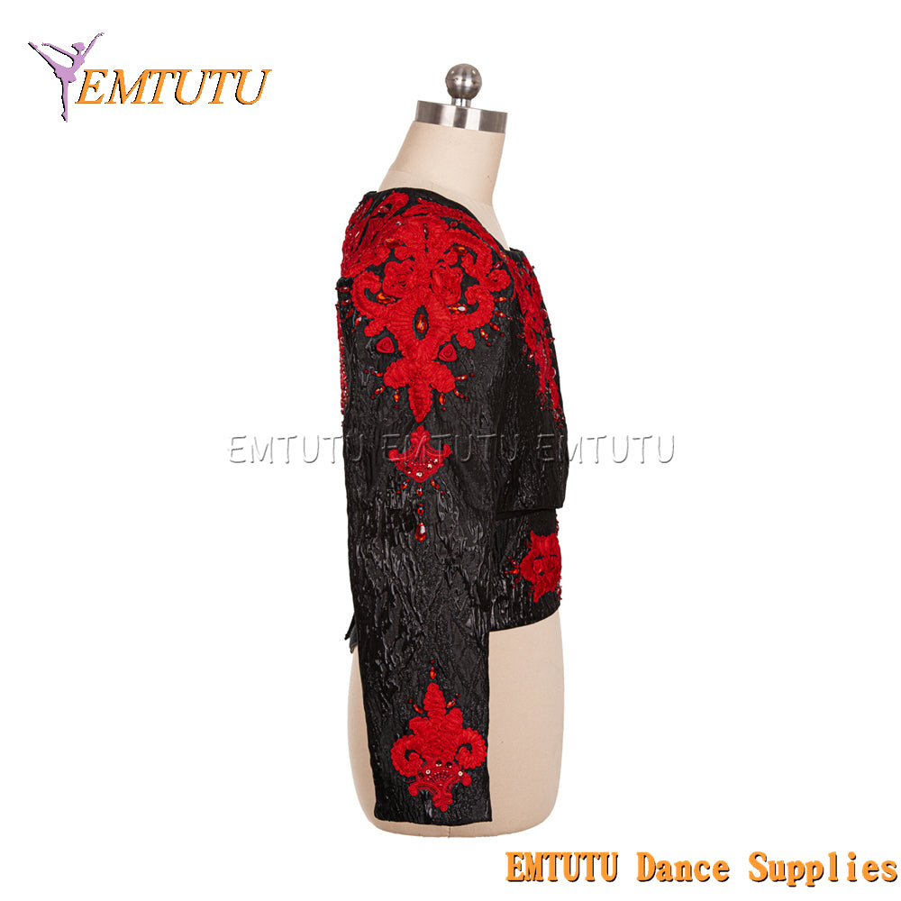 EM029 EMTUTU Customized Men's Ballet Tunic Professional Ballet Costumes for Male Long Sleeve Ballet Jacket for performance