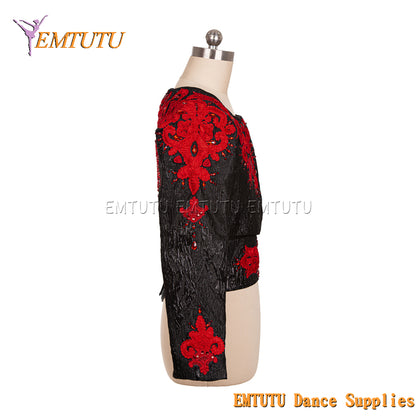 EM029 EMTUTU Customized Men's Ballet Tunic Professional Ballet Costumes for Male Long Sleeve Ballet Jacket for performance