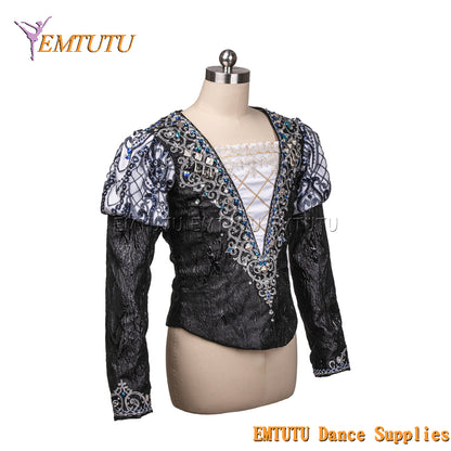 EM030 EMTUTU Customized Men's Ballet Tunic Professional Ballet Costumes for Male Long Sleeve Ballet Jacket for performance