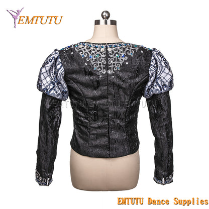 EM030 EMTUTU Customized Men's Ballet Tunic Professional Ballet Costumes for Male Long Sleeve Ballet Jacket for performance