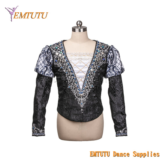 EM030 EMTUTU Customized Men's Ballet Tunic Professional Ballet Costumes for Male Long Sleeve Ballet Jacket for performance
