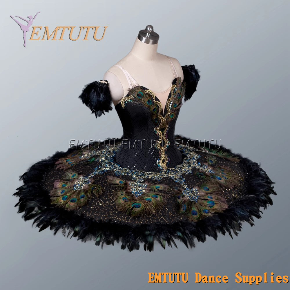 EM1115 EMTUTU Adult professional ballet tutu Black tutu pancake performance tutus ballet stage costume women girls