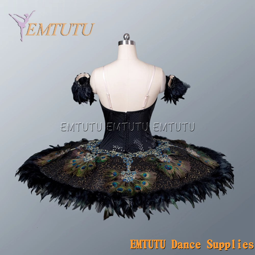 EM1115 EMTUTU Adult professional ballet tutu Black tutu pancake performance tutus ballet stage costume women girls
