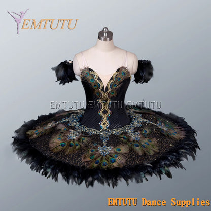 EM1115 EMTUTU Adult professional ballet tutu Black tutu pancake performance tutus ballet stage costume women girls