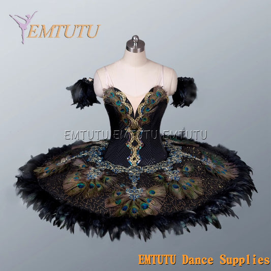EM1115 EMTUTU Adult professional ballet tutu Black tutu pancake performance tutus ballet stage costume women girls
