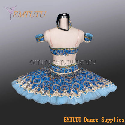 EM1119 EMTUTU Adult professional ballet tutu Blue tutu pancake performance tutus ballet stage costume women girls