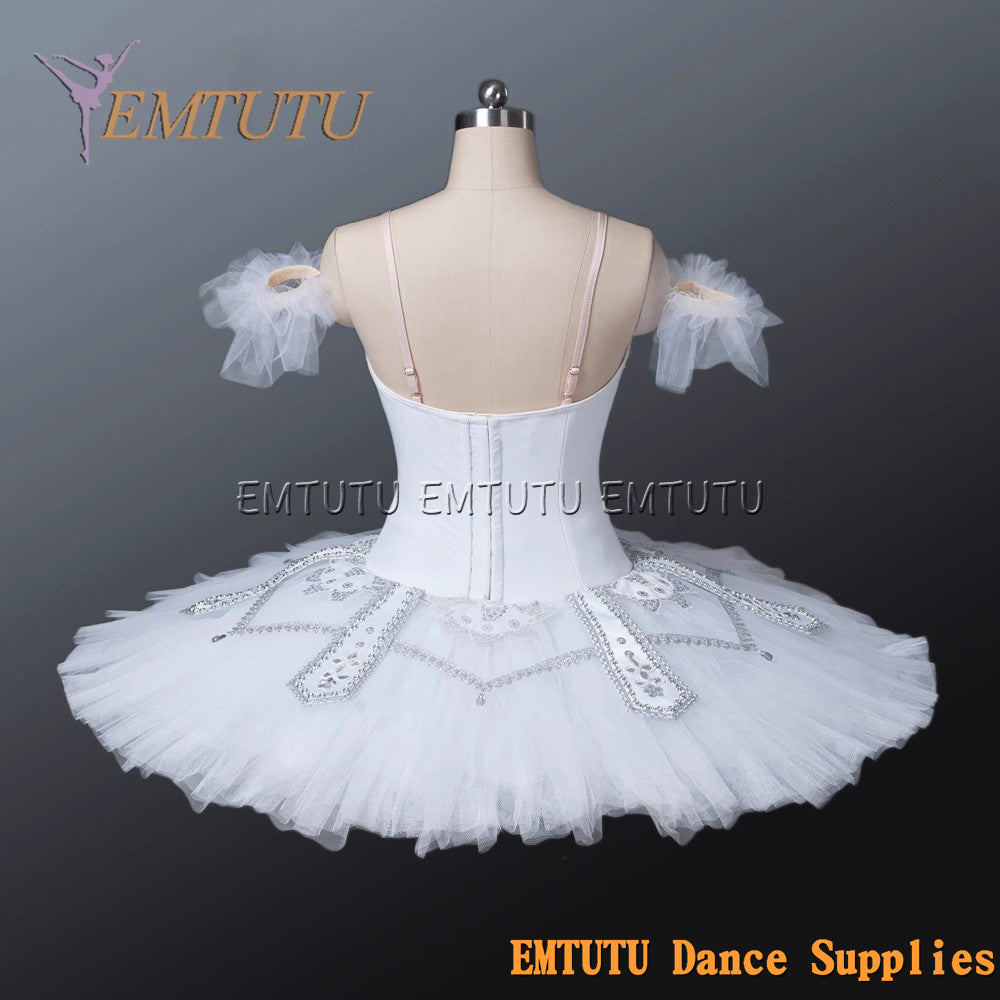 EM1128 EMTUTU Adult professional ballet tutu White tutu pancake performance tutus ballet stage costume women girls