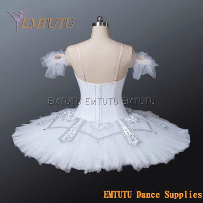 EM1128 EMTUTU Adult professional ballet tutu White tutu pancake performance tutus ballet stage costume women girls