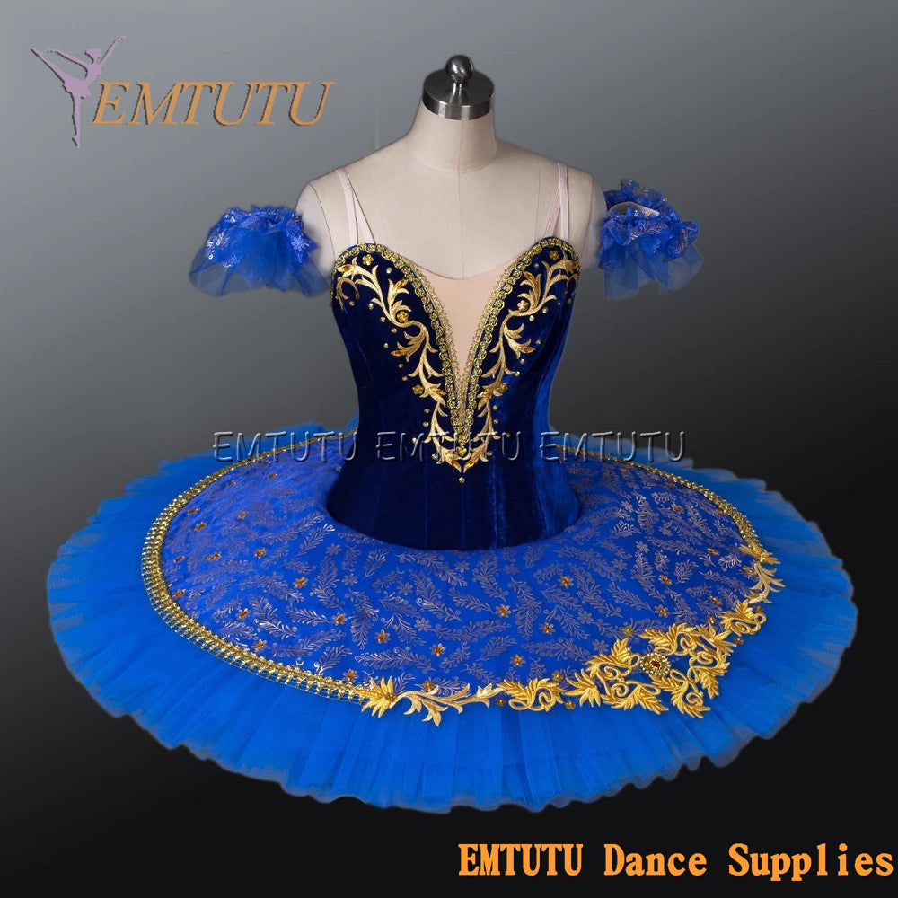 EM1138 EMTUTU Adult professional ballet tutu Blue tutu pancake performance tutus ballet stage costume women girls