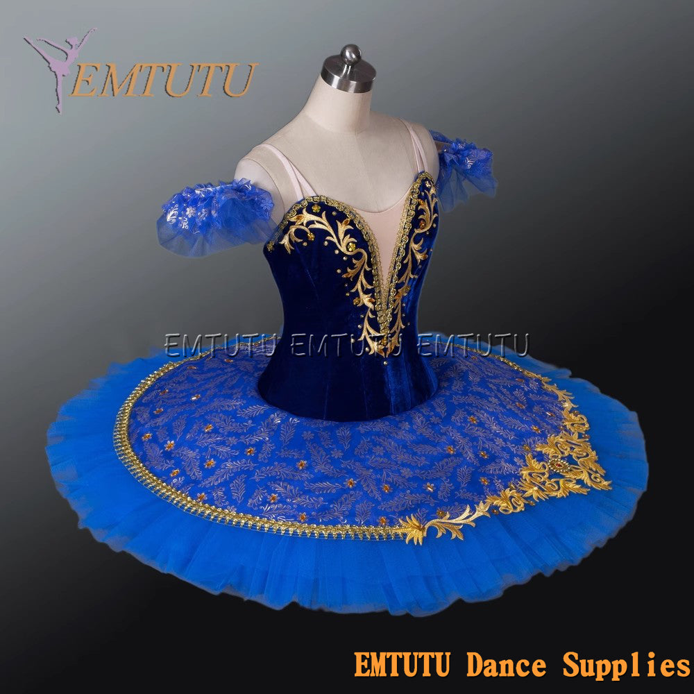 EM1138 EMTUTU Adult professional ballet tutu Blue tutu pancake performance tutus ballet stage costume women girls
