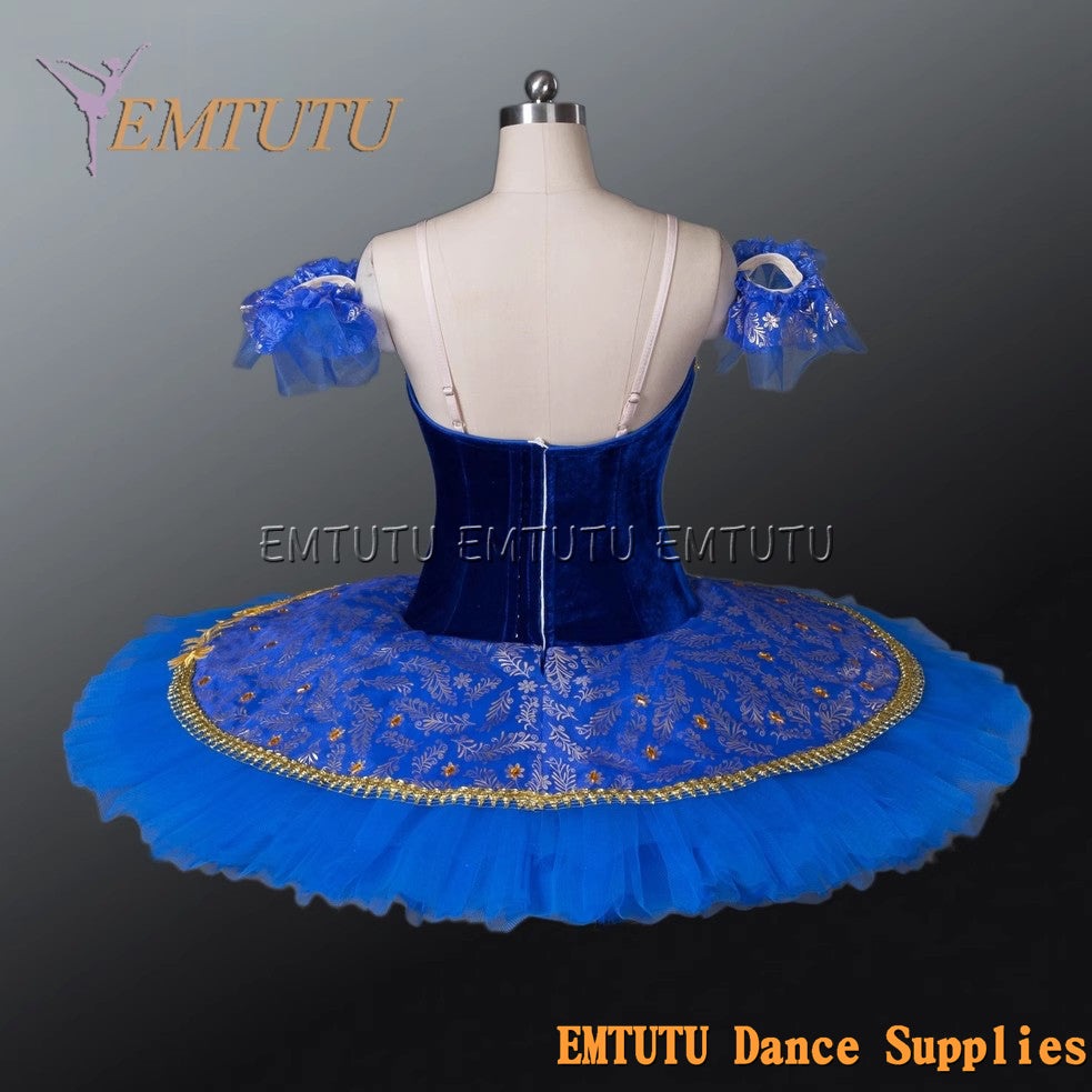 EM1138 EMTUTU Adult professional ballet tutu Blue tutu pancake performance tutus ballet stage costume women girls