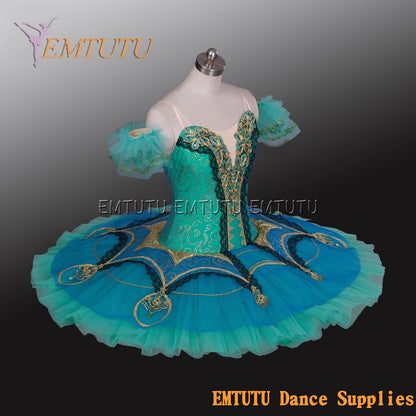 EM1149 EMTUTU Adult professional ballet tutu Green tutu pancake performance tutus ballet stage costume women girls