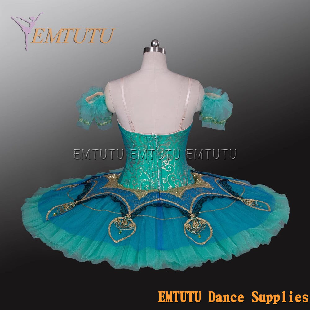 EM1149 EMTUTU Adult professional ballet tutu Green tutu pancake performance tutus ballet stage costume women girls