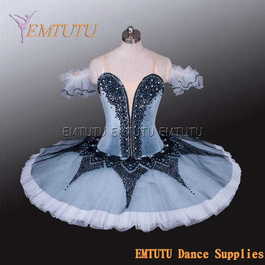 EM1152 EMTUTU Adult professional ballet tutu Grey tutu pancake performance tutus ballet stage costume women girls