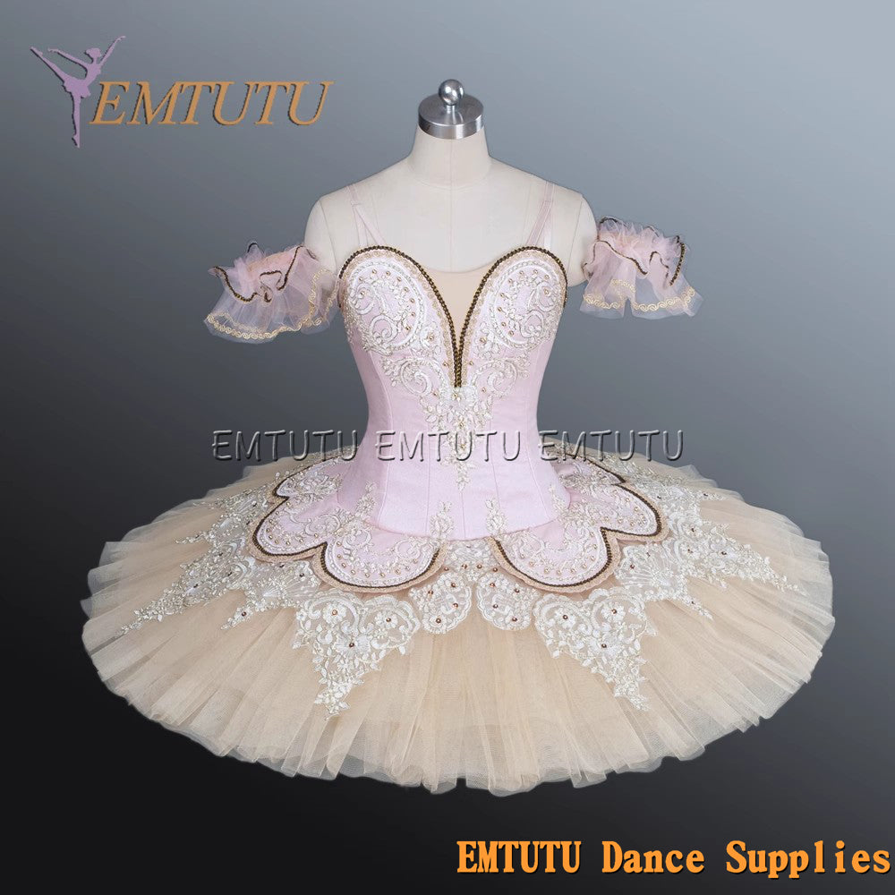 EM1158 EMTUTU Adult professional ballet tutu Gold tutu pancake performance tutus ballet stage costume women girls