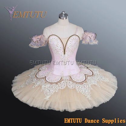 EM1158 EMTUTU Adult professional ballet tutu Gold tutu pancake performance tutus ballet stage costume women girls