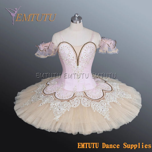 EM1158 EMTUTU Adult professional ballet tutu Gold tutu pancake performance tutus ballet stage costume women girls