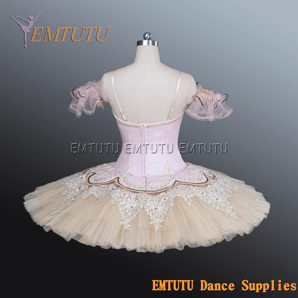 EM1158 EMTUTU Adult professional ballet tutu Gold tutu pancake perform EM1158 EMTUTU Adult professional ballet tutu Gold tutu pancake perform