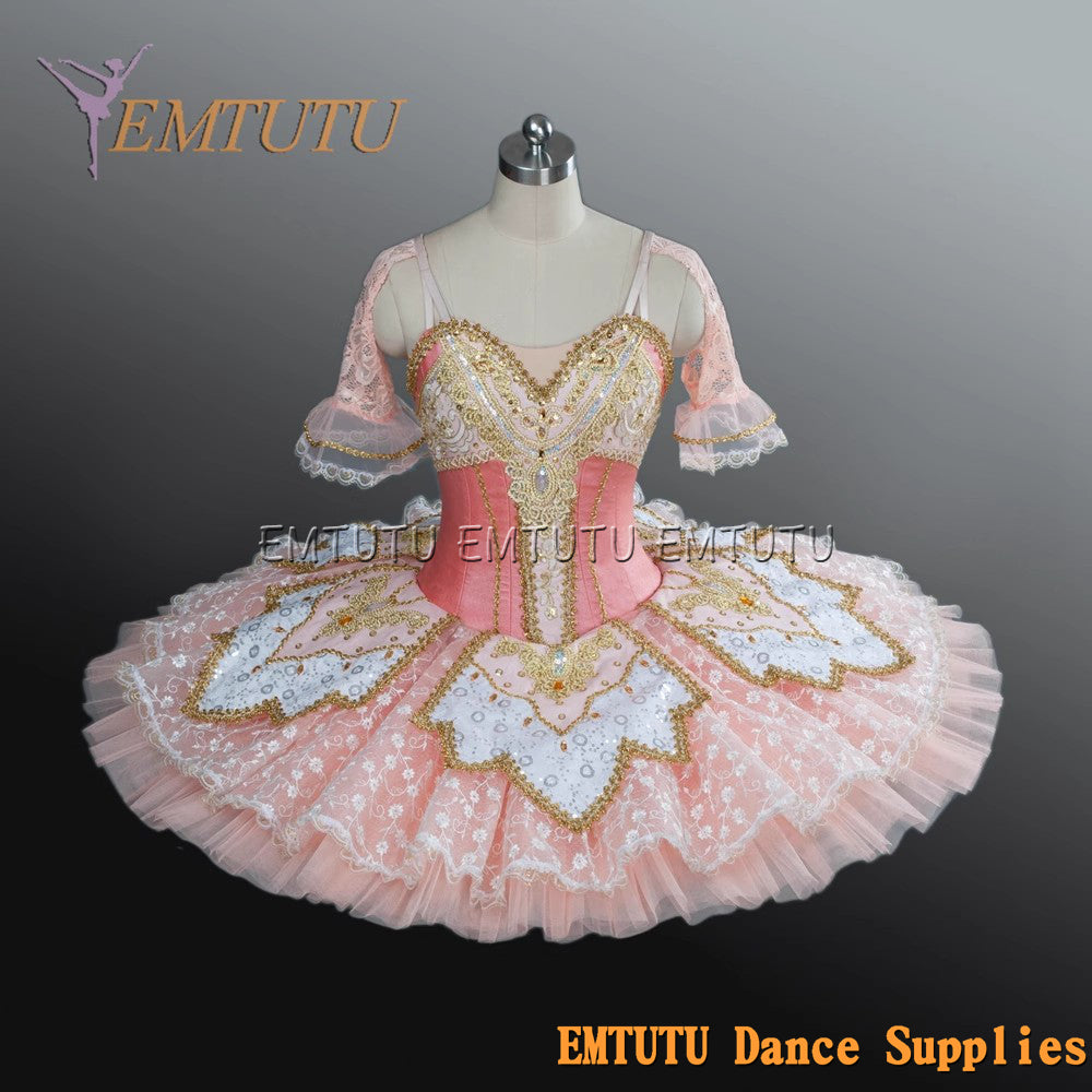 EM1159 EMTUTU Adult professional ballet tutu Pink tutu pancake performance tutus ballet stage costume women girls
