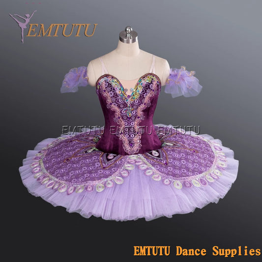 EM1170 EMTUTU Adult professional ballet tutu Purple tutu pancake performance tutus ballet stage costume women girls