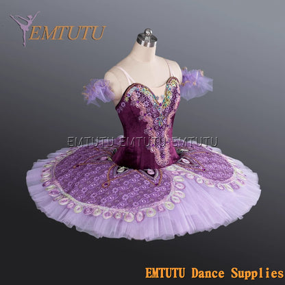 EM1170 EMTUTU Adult professional ballet tutu Purple tutu pancake performance tutus ballet stage costume women girls